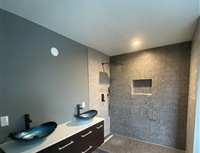 completed bathroom remodeling project on Long Island