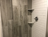 shower in new bathroom remodeling project