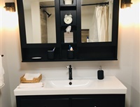 bathroom remodeling with sink and cabinet